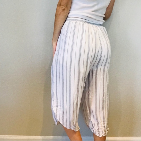 Hem & Thread striped wrap crop pants - Picture 4 of 8